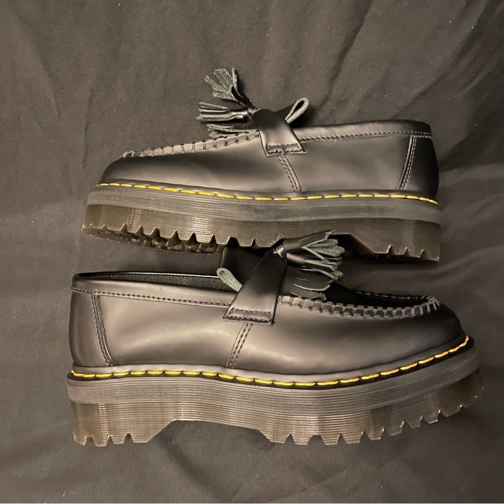 Dr. Martens Adrian Leather Platform Tassel Loafers - Picture 2 of 8